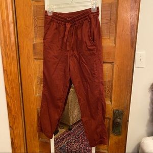 J Crew Point Sur joggers maroon